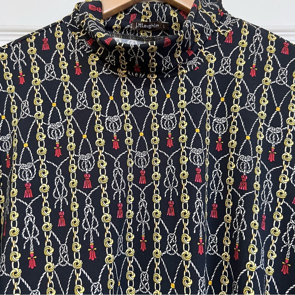 J. Mclaughlin Catalyst Chain Pattern Turtleneck L… - image 4